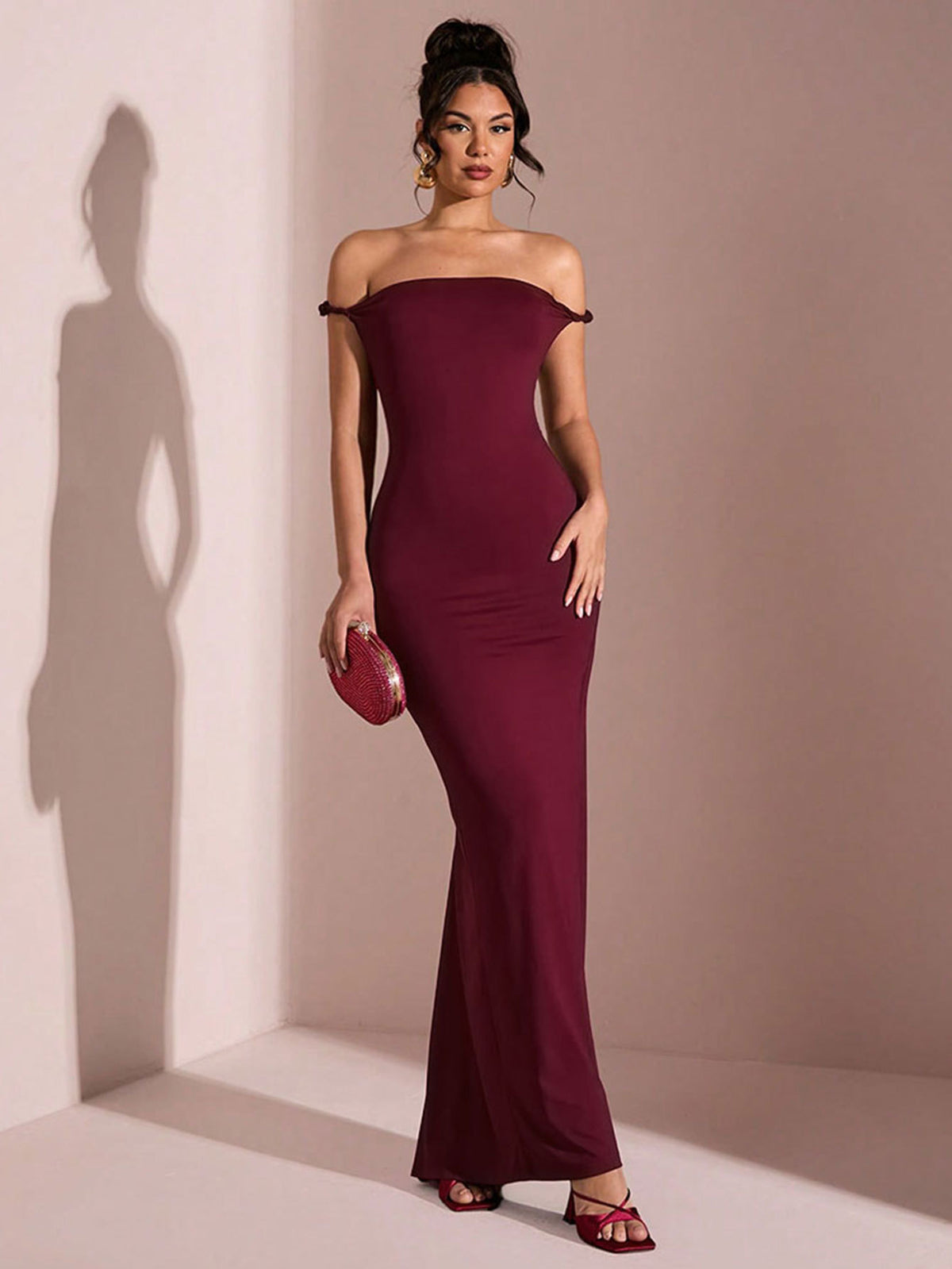Vestido Largo Mujer Un Hombro Espalda Descubierta
