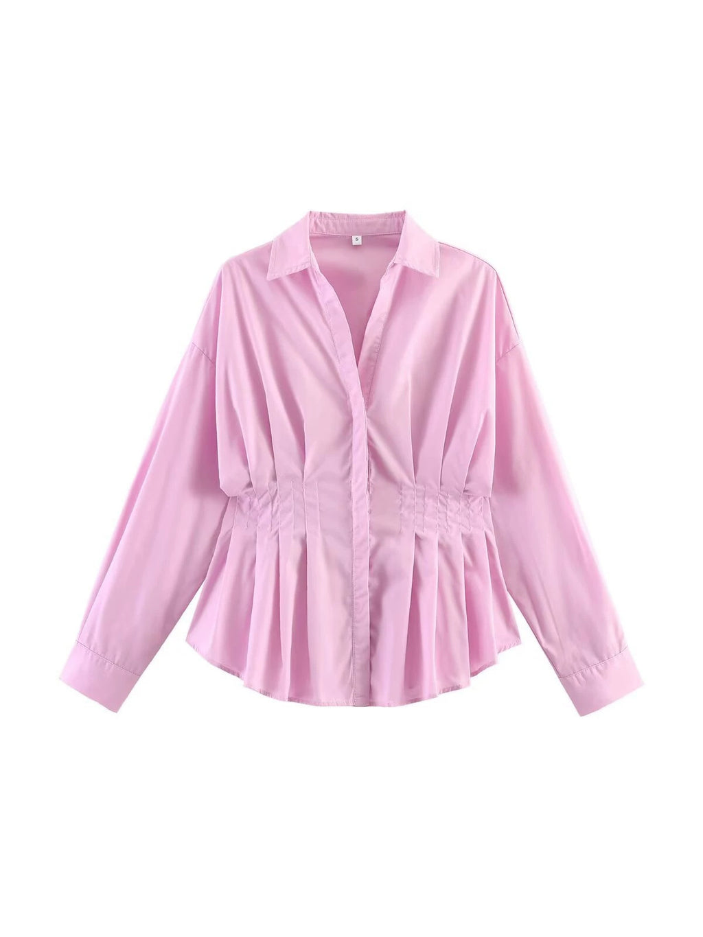 Camisa Mujer Rayas Cuello Solapa Oficina
