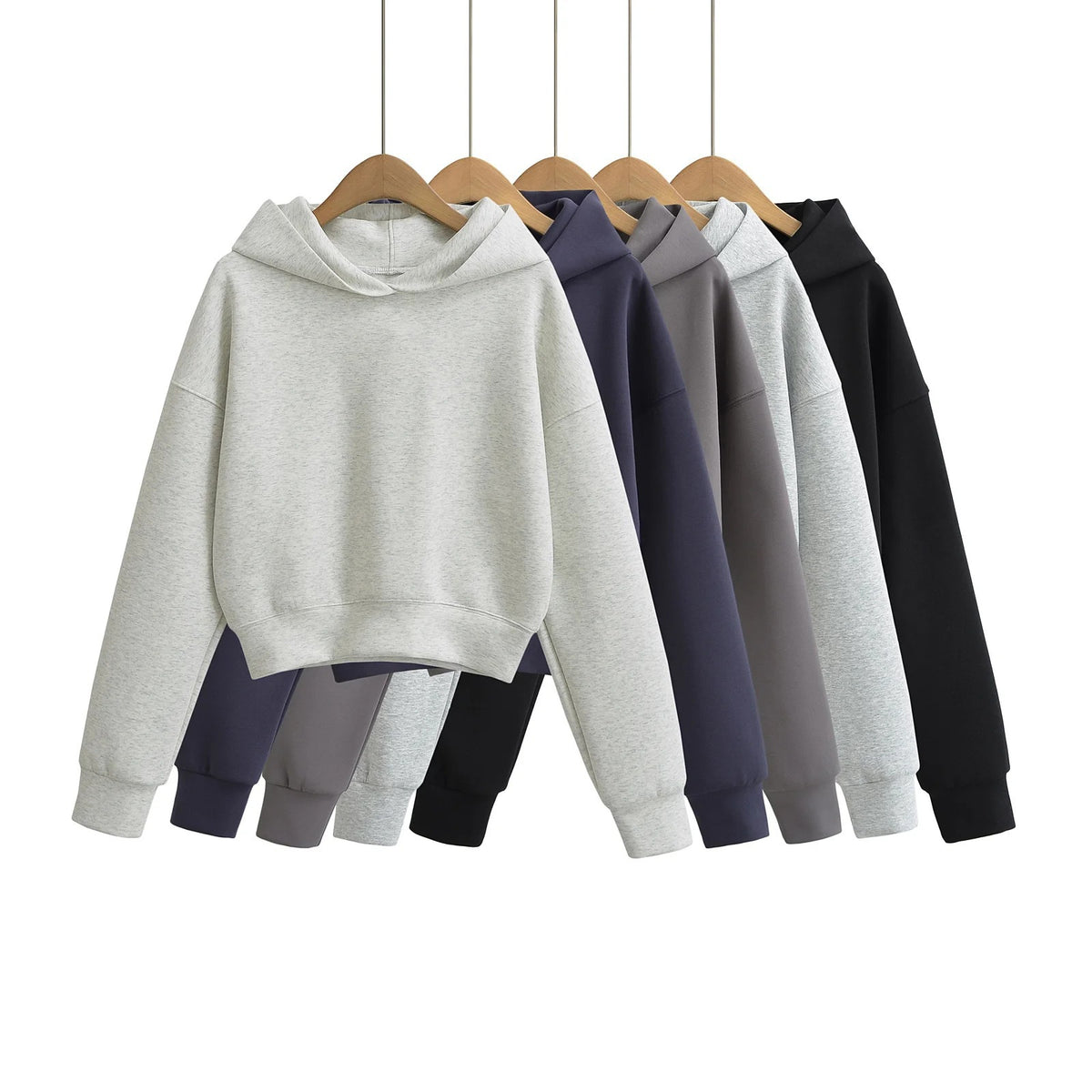 Sudadera Mujer Corta con Capucha