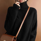 Jersey Mujer Cuello Alto Punto Grueso