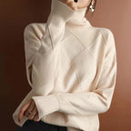 Jersey Mujer Cuello Alto Punto Grueso