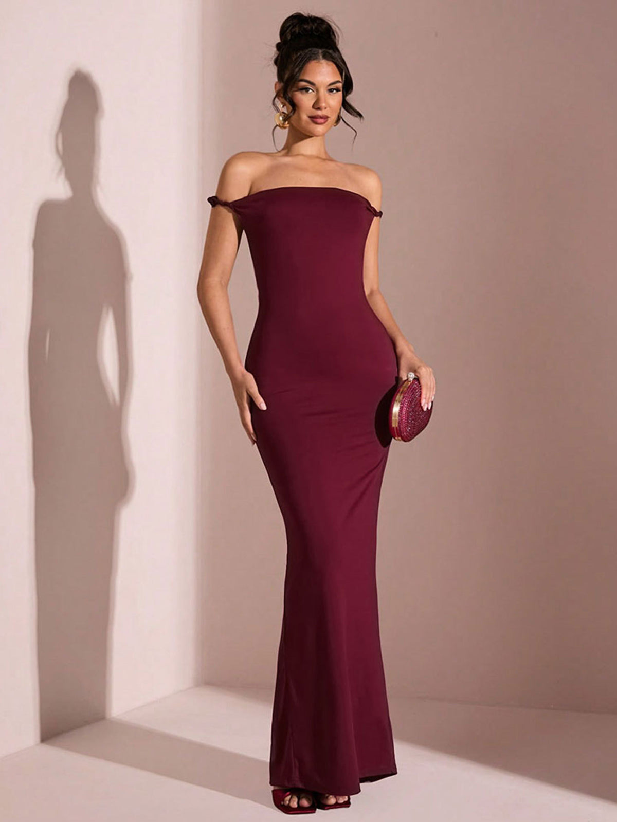 Vestido Largo Mujer Un Hombro Espalda Descubierta