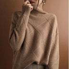 Jersey Mujer Cuello Alto Punto Grueso