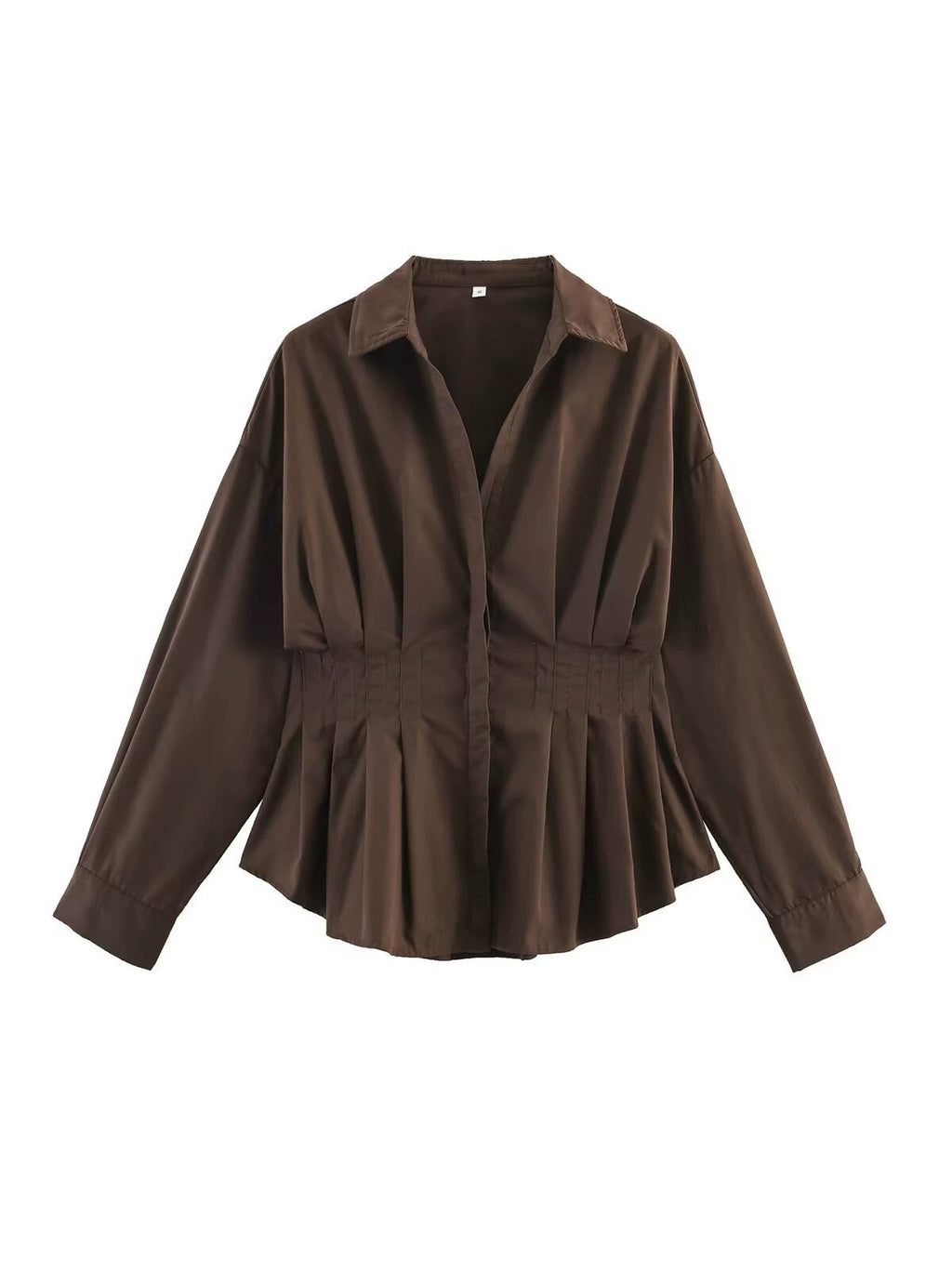Camisa Mujer Rayas Cuello Solapa Oficina