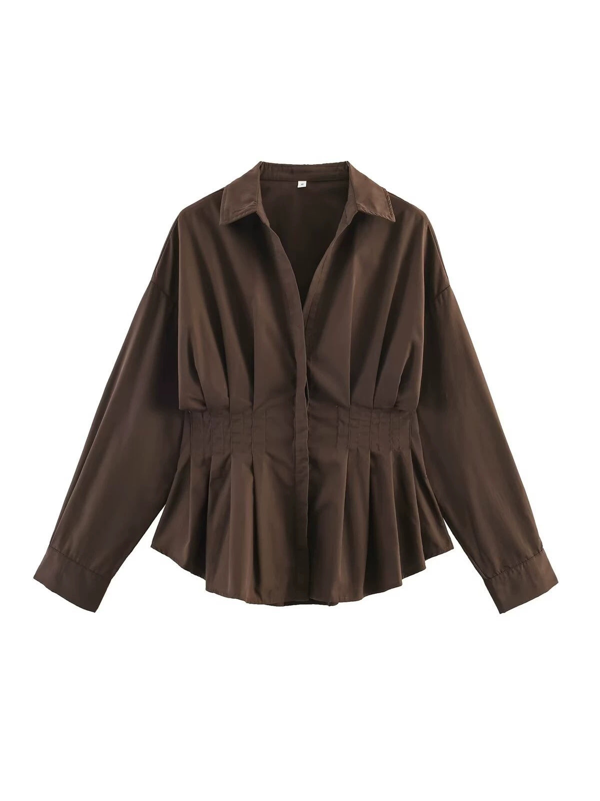 Camisa Mujer Rayas Cuello Solapa Oficina