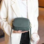 Bolso de Cuero Mujer Redondo Cruzado