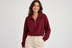Sudadera Mujer Polar Media Cremallera