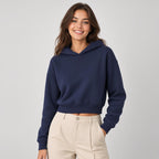Sudadera Mujer Corta con Capucha